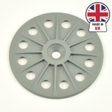 Reinforced 60mm washers for fixing Rigid Wood Fibre Insulation Boards - Grey