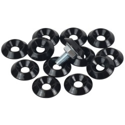 6mm (M6) Countersunk Washer - Small 20mm diameter, Black