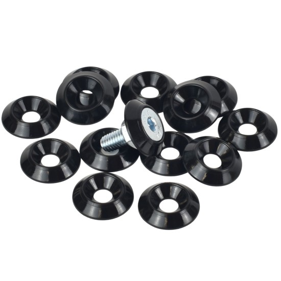 6mm (M6) Countersunk Washer - Small 20mm diameter, Black 6mm (M6) Countersunk Washer - Small 20mm diameter, Black
