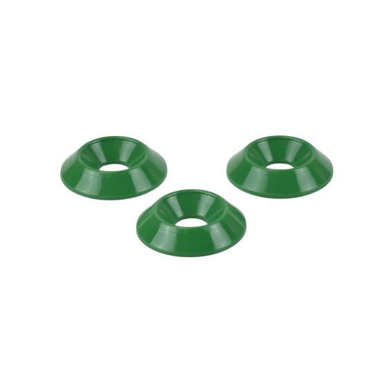 6mm (M6) Countersunk Washer - Small 20mm diameter, Green