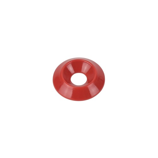 6mm (M6) Countersunk Washer - Small 20mm diameter, Red