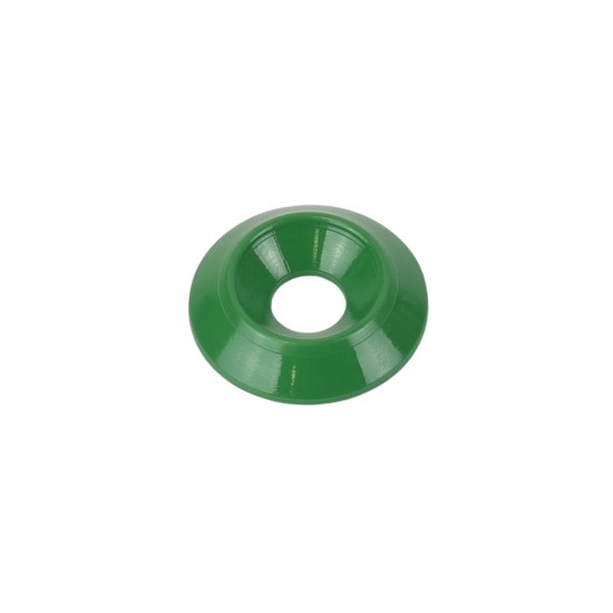 6mm (M6) Countersunk Washer - Small 20mm diameter, Green