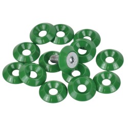 6mm (M6) Countersunk Washer - Small 20mm diameter, Green