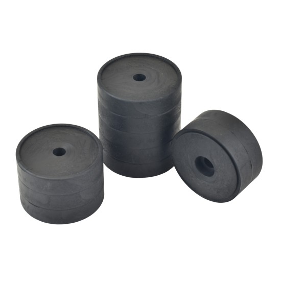 80mm Anti-vibration Solid Rubber Base, 20mm Deep, Stackable - 1PC 80mm Anti-vibration Solid Rubber Base, 20mm Deep, Stackable - 1PC