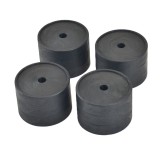80mm Anti-vibration Solid Rubber Base, 20mm Deep, Stackable - 1PC