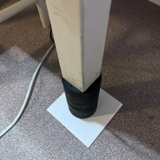 80mm Anti-vibration Solid Rubber Base, 20mm Deep, Stackable - 1PC