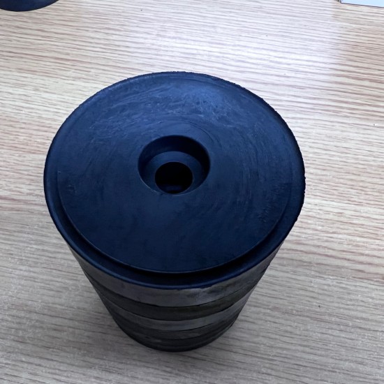 80mm Anti-vibration Solid Rubber Base, 20mm Deep, Stackable - 1PC