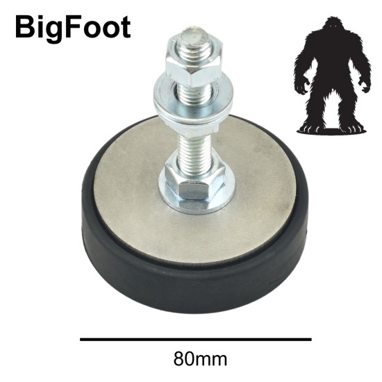 80mm (Bigfoot 600KG) Anti-vibration TPV Rubber Machine Levelling Feet - 12mm (M12) Stud - 1PC 80mm (Bigfoot 600KG) Anti-vibration TPV Rubber Machine Levelling Feet - 12mm (M12) Stud - 1PC