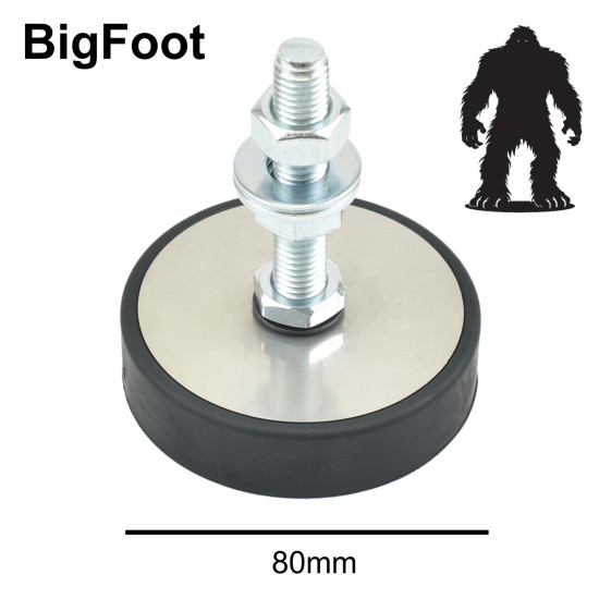 80mm (Bigfoot) Anti-vibration TPV Rubber Machine Levelling Feet - 12mm (M12) Stud - 1PC 80mm (Bigfoot) Anti-vibration TPV Rubber Machine Levelling Feet - 12mm (M12) Stud - 1PC