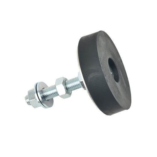 80mm (Bigfoot 600KG) Anti-vibration TPV Rubber Machine Levelling Feet - 12mm (M12) Stud - 1PC