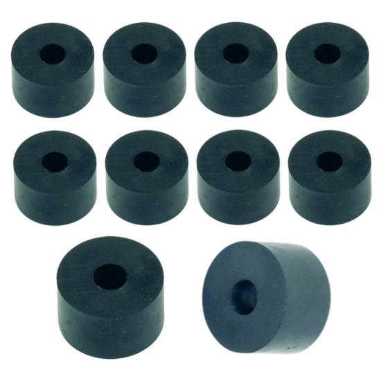 Rubber Washer, Hole M6 (6mm), O/D 20mm, Height 12mm