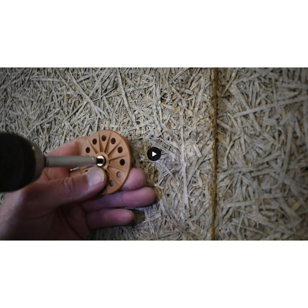 Reinforced 60mm washers for fixing Rigid Wood Fibre Insulation Boards - Brown