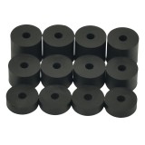 4mm (M4) MEDIUM Rubber Spacers (16mm diameter) Shore A 69 - Black