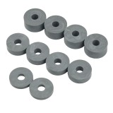 10mm (M10) SOFT Rubber Spacers/Standoff Washers (32mm diameter) Shore A 45 – Grey