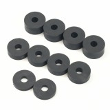 10mm (M10) MEDIUM Rubber Spacers/Standoff Washers (32mm diameter) Shore A 69 – Black