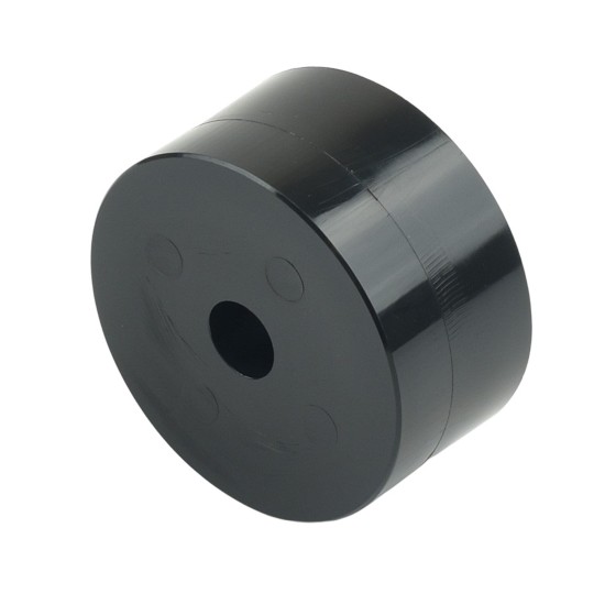 M10 (10mm), 50mm Solid Nylon Spacers, Height 25mm, black