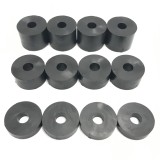 6mm (M6) Med Hard Rubber Spacers (20mm diameter) Shore A 85 - Black