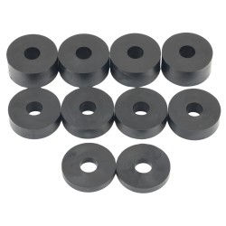 10mm (M10) MEDIUM HARD Rubber Spacers/Standoff Washers (32mm diameter)