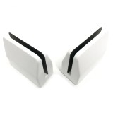 Desk partition screen clamps for glass or acrylic sheet, 4mm to 6mm - white, 2pcs