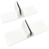 Free Standing Screen clamps for glass or acrylic sheet, 4mm to 6mm - white, 2pcs