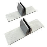 Free Standing Screen clamps for glass or acrylic sheet, 4mm to 6mm - Grey Marble, 2pcs