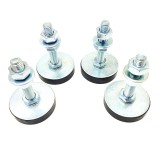 50mm Anti-vibration Rubber Machine Feet - 10mm (M10) Stud - 4PCS