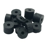 6mm (M6) Med Soft Rubber Spacers (20mm diameter) Shore A 55 - Black