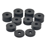 8mm (M8) MEDIUM SOFT Rubber Spacers (26mm diameter) - Shore A 55 - Black