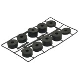 8mm (M8) MEDIUM Rubber Spacers (26mm diameter) - Shore A 69 - Black