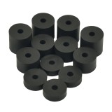 4mm (M4) MEDIUM Rubber Spacers (16mm diameter) Shore A 69 - Black