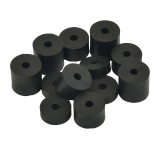 4mm (M4) MEDIUM SOFT Rubber Spacers (16mm diameter) Shore A 55 - Black