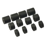 4mm (M4) MEDIUM SOFT Rubber Spacers (16mm diameter) Shore A 55 - Black