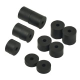 4mm (M4) MEDIUM SOFT Rubber Spacers (16mm diameter) Shore A 55 - Black