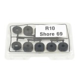 10mm (M10) MEDIUM Rubber Spacers/Standoff Washers (32mm diameter) Shore A 69 – Black