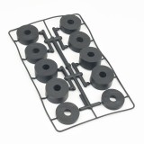 10mm (M10) MEDIUM Rubber Spacers/Standoff Washers (32mm diameter) Shore A 69 – Black