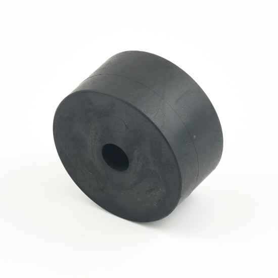 M10 (10mm), 50mm Solid Rubber Spacers, Height 25mm, black