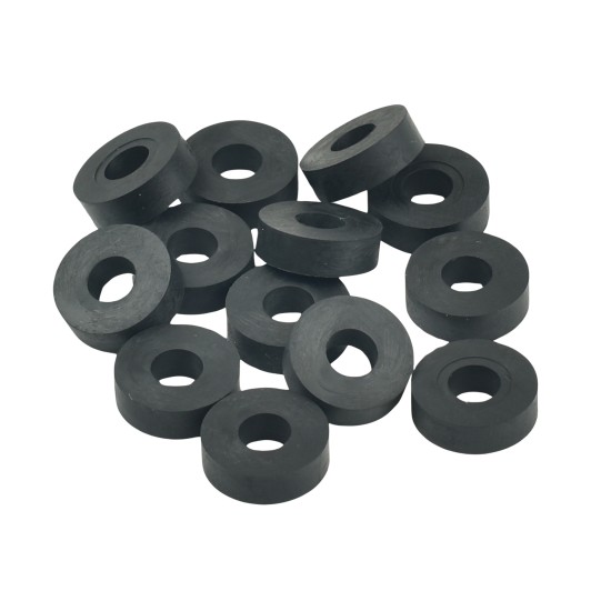 Rubber Washer, Hole M8 (8mm), O/D 20mm, Height 6mm