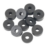 10mm (M10) MEDIUM HARD Rubber Spacers/Standoff Washers (32mm diameter)