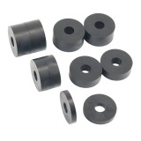 10mm (M10) MEDIUM HARD Rubber Spacers/Standoff Washers (32mm diameter)