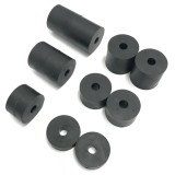 4mm (M4) MEDIUM HARD Rubber Spacers (16mm diameter) Shore A 85 - Black