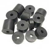 4mm (M4) MEDIUM HARD Rubber Spacers (16mm diameter) Shore A 85 - Black