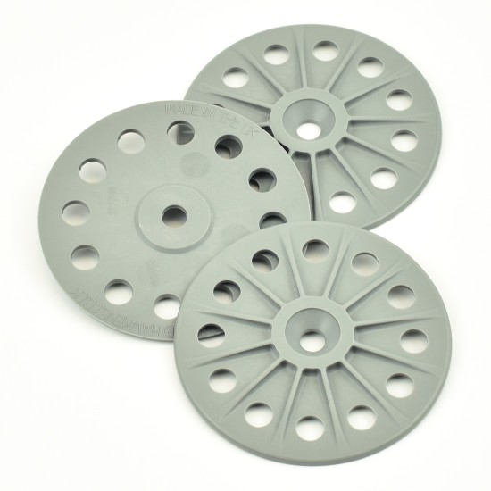 Reinforced 60mm washers for fixing Rigid Wood Fibre Insulation Boards - Grey