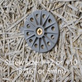 Reinforced 60mm washers for fixing Rigid Wood Fibre Insulation Boards - Grey