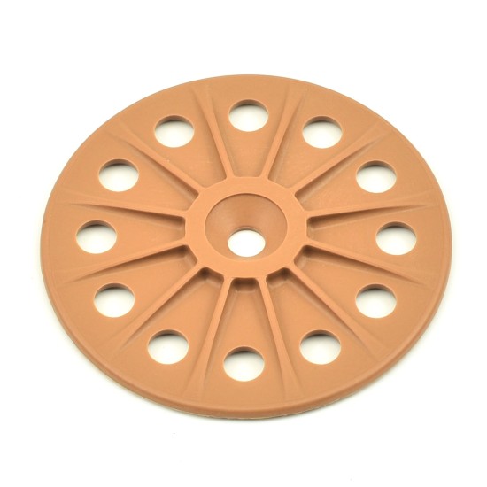 Reinforced 60mm washers for fixing Rigid Wood Fibre Insulation Boards - Brown