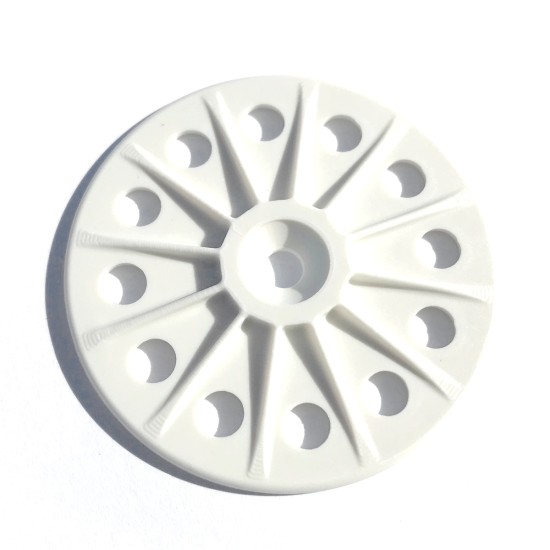 Reinforced 60mm washers for fixing Rigid Wood Fibre Insulation Boards - White