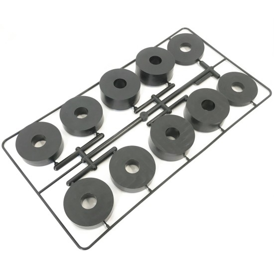 12mm (M12) Nylon Spacers Black (38mm diameter)