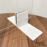 Free Standing Screen clamps for glass or acrylic sheet, 4mm to 6mm - white, 2pcs