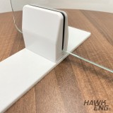 Free Standing Screen clamps for glass or acrylic sheet, 4mm to 6mm - white, 2pcs