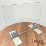 Free Standing Screen clamps for glass or acrylic sheet, 4mm to 6mm - Grey Marble, 2pcs