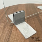 Free Standing Screen clamps for glass or acrylic sheet, 4mm to 6mm - Grey Marble, 2pcs